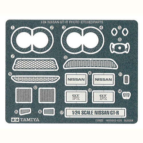 TAMIYA 12623 Nissan GT-R Photo Etched Parts Set 1:24 Car Model Kit