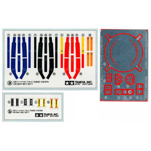TAMIYA 12638 F1 Seat Belt Set F 1990s 1:20 F1 Car Model Kit