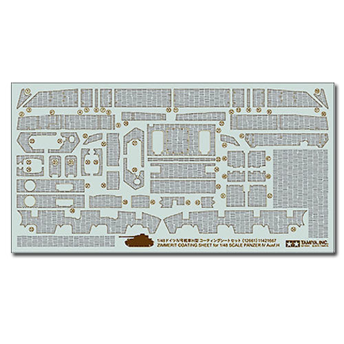 TAMIYA 12661 Zimmerit Coating Sheet - Panzer IV 1:48 Military Model Kit