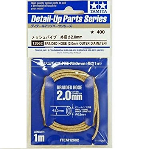 TAMIYA Braided Hose 2mm Outer Dia 1:12 Car Assembly Kit 12662