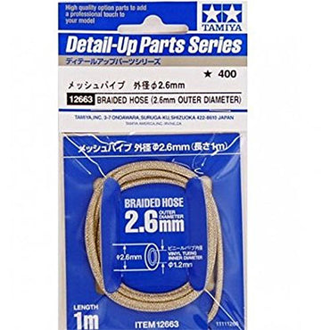 TAMIYA Braided Hose 2.6mm Outer Dia 1:12 Car Assembly Kit 12663