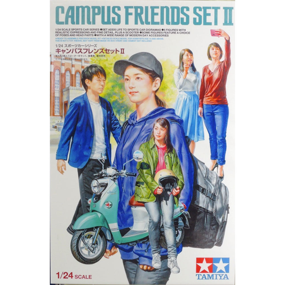 Tamiya 24356 Campus Friends 2 1:24 Plastic Model Figure Kit