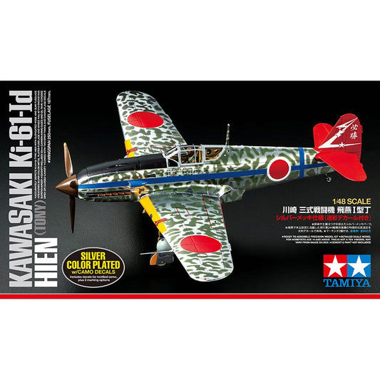 Tamiya 25424 Kawasaki Ki-61-Id Hien Silver Colour Plated 1:48 Plastic Model Aircraft Kit