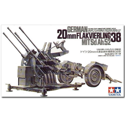 TAMIYA 35091 German 2cm Flakvierling 38 1:35 Military Model Kit