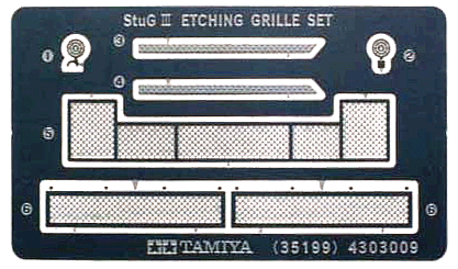 TAMIYA 35199 Stug III Photo-etched Grille 1:35 Military Model Kit