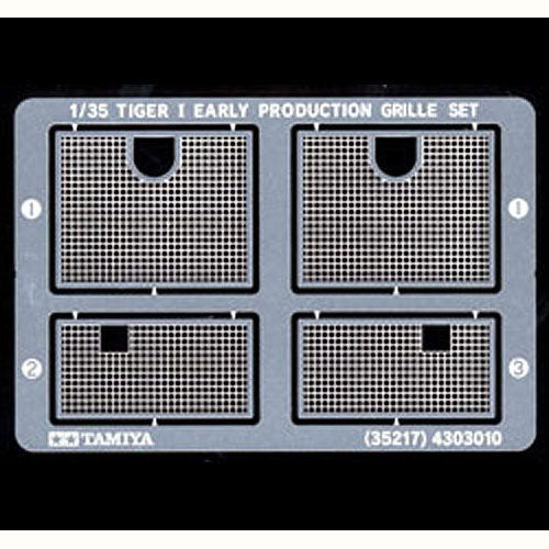 TAMIYA 35217 Tiger I (early) Etched Grille 1:35 Military Model Kit