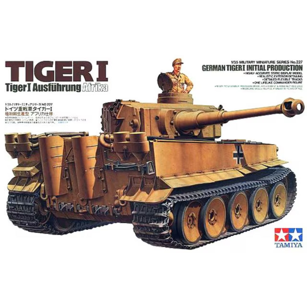 Tamiya 35227 German Tiger I Initial Production Tank Africa 1:35 Model Kit