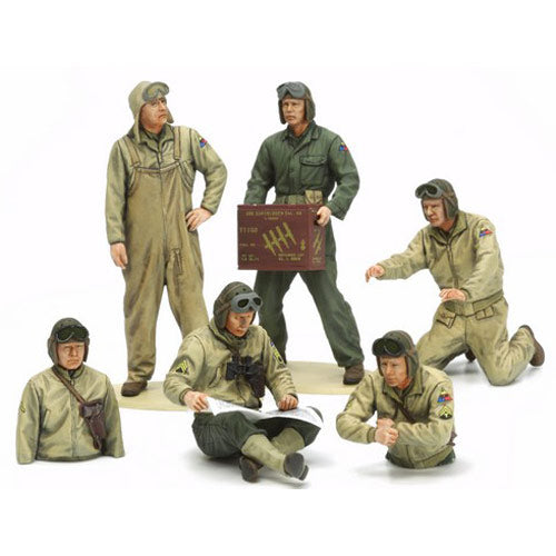 TAMIYA 35347 US Tank Crew Euro Theatre 1:35 Figures Model Kit