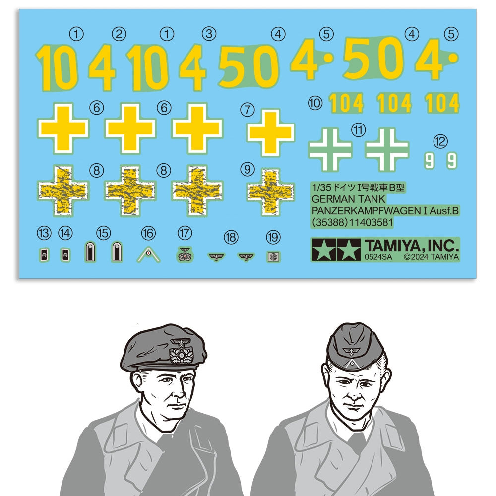 Tamiya 35388 Panzer Panzerkampfwagen I Ausf.B German Tank 1:35 Model Kit