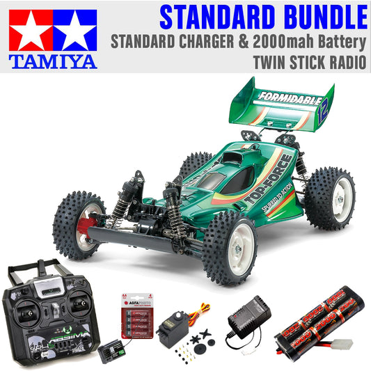 Tamiya RC 47350 Top Force Buggy 1:10 Standard Stick Radio Bundle