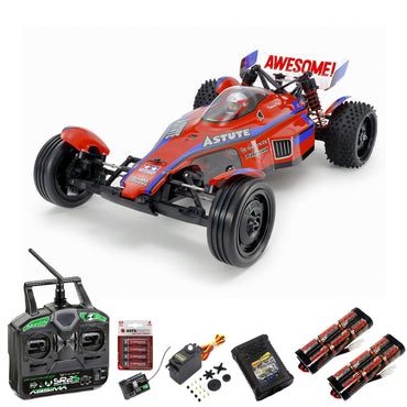 TAMIYA RC 47482 Astute 2022 Painted (TD2) RC Buggy Premium Stick Bundle