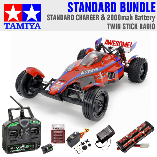 TAMIYA RC 47482 Astute 2022 Painted (TD2) RC Buggy Standard Stick Bundle
