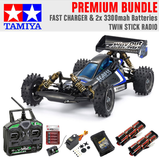 Tamiya 47489 Egress Black Special Limited 1:10 RC Car Premium Stick Bundle