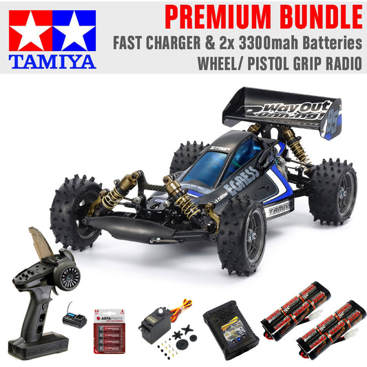 Tamiya 47489 Egress Black Special Limited 1:10 RC Car Premium Wheel Bundle