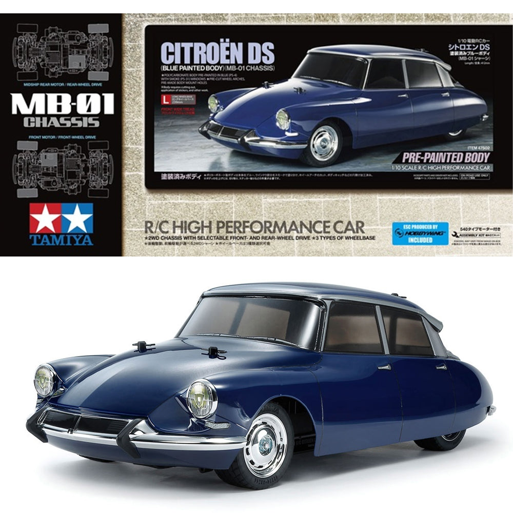 Tamiya RC 47502 Citroen DS Blue Painted Body (MB-01) 1:10 RC Assembly Kit