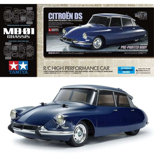 Tamiya RC 47502 Citroen DS Blue Painted Body (MB-01) 1:10 RC Assembly Kit