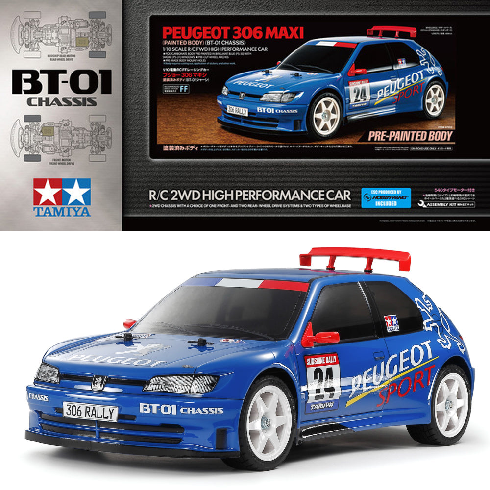 Tamiya RC 47513 Peugeot 306 Maxi TT-01 (Painted) 1:10 Car Assembly Kit