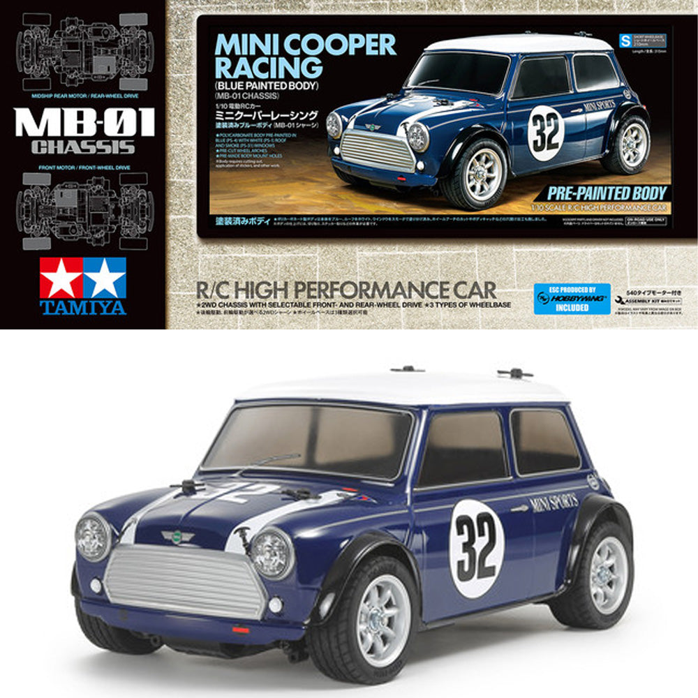 Tamiya 47515 Mini Cooper Racing Painted Body (MB-01) RC Car 1:10 Assembly Kit