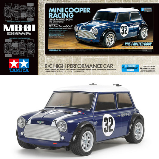 Tamiya 47515 Mini Cooper Racing Painted Body (MB-01) RC Car 1:10 Assembly Kit