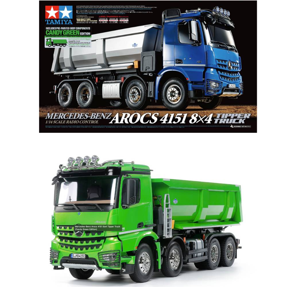 Tamiya 47523 Mercedes-Benz Arocs 4151 8x4 1:14 Tipper Truck Assembly Kit