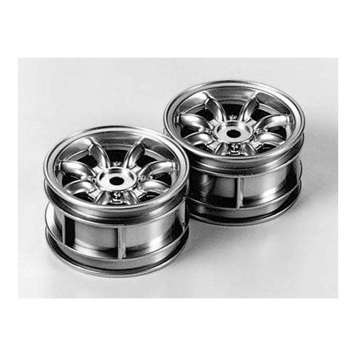 Tamiya 50676 Mini Cooper Chrome Wheels (2pcs) - RC Hop-ups