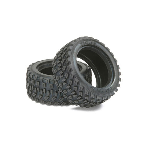 Tamiya 51427 M - Chassis Rally Block Tyres (2pcs) - RC Hop-ups