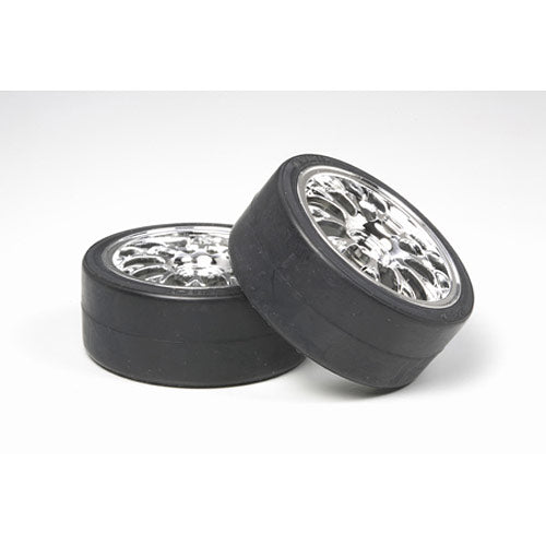 Tamiya 53959 Plated Mesh Wheel W Drift Tyres - RC Hop-ups