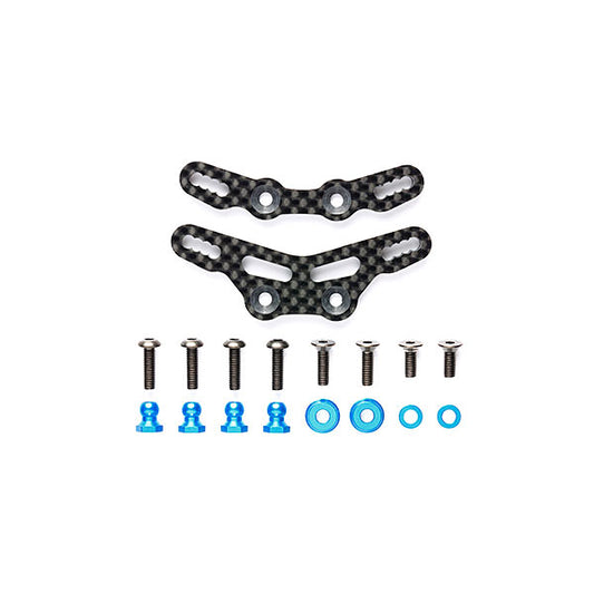 Tamiya 54790 M-07 Concept Carbon Damper Stay Set (for TRF Short Dampers), (M07)