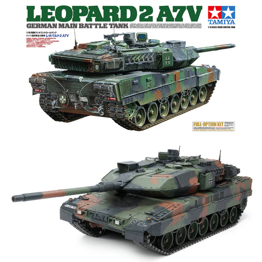 Tamiya RC 56047 Leopard 2 A7V w/Option Kit 1:16 RC Tank Assembly Kit