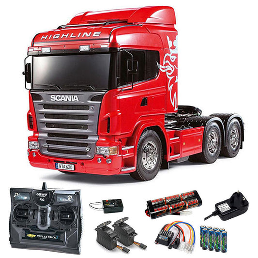 TAMIYA RC 56323 Scania R620 - 6x4 Highline Tractor Truck 1:14 Kit + radio bundle