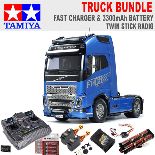 Tamiya RC 56375 Volvo FH16 XL 750 4x2 1:14 Truck w/Radio Bundle