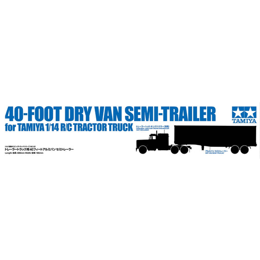 Tamiya RC 56382 40ft Dry Van Semi Trailer 1:14 RC Truck Assembly Kit