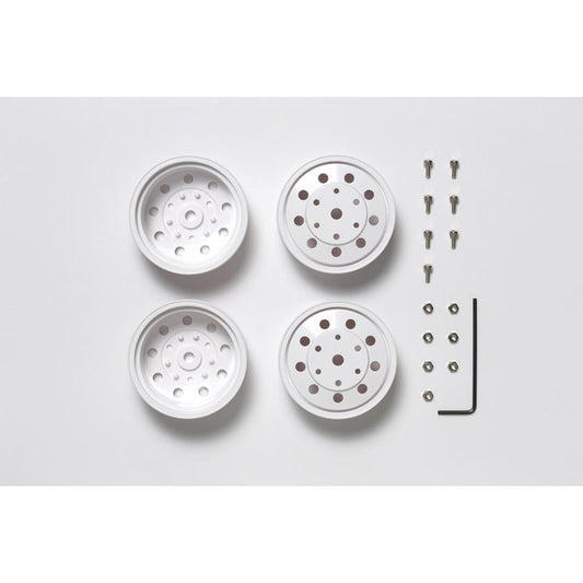 TAMIYA 56542 Rear Wheels (22mm Width) White (King/Grand Hauler/Scania/MAN)