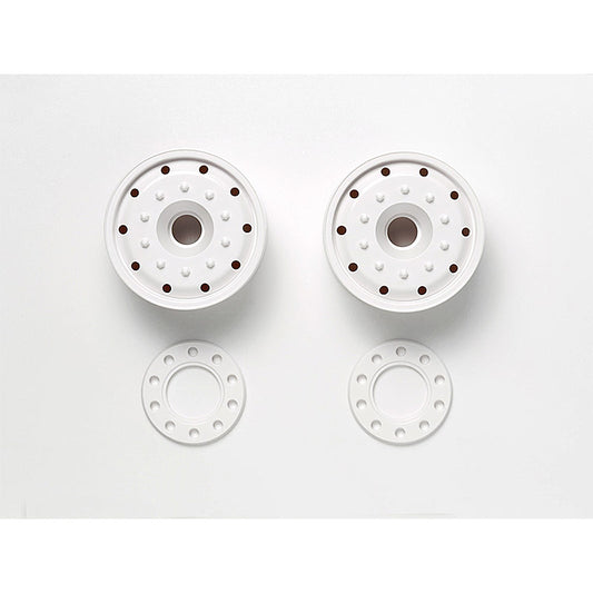 TAMIYA 56544 Semi Wide Wheels (30mm Width) White, (Mercedes-Benz Actros)
