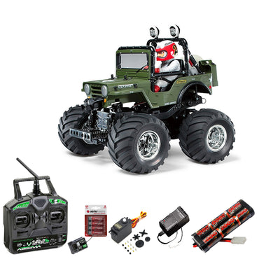 TAMIYA RC 58242 Wild Willy 2 WR-02 1:10 Standard Stick Bundle