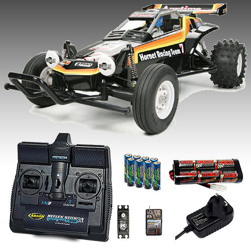 TAMIYA The Hornet RC Car Deal Bundle. Radio, 3300 Battery & Charger 58336