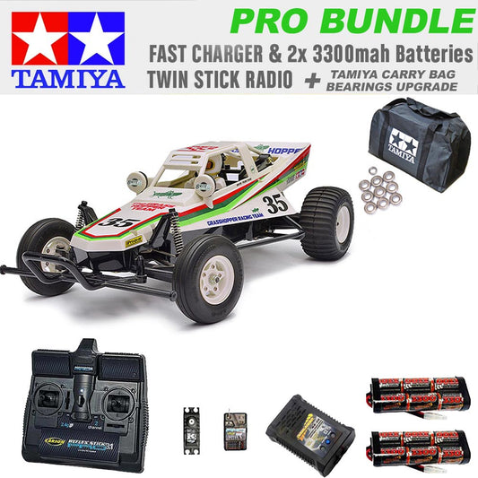 TAMIYA RC 58346 The Grasshopper Off-Road Buggy 1:10 PRO Stick Radio Bundle