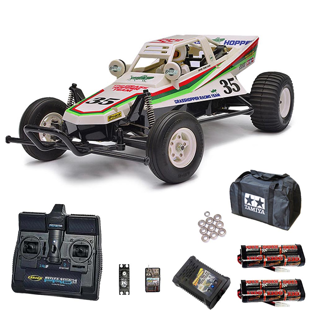 TAMIYA RC 58346 The Grasshopper Off-Road Buggy 1:10 PRO Stick Radio Bundle
