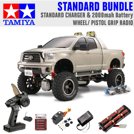 TAMIYA RC 58415 Toyota Tundra High Lift 1:10 Standard Wheel Radio Bundle