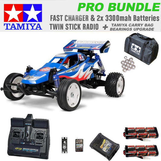 TAMIYA RC 58416 Rising Fighter Buggy 1:10 PRO Stick Radio Bundle