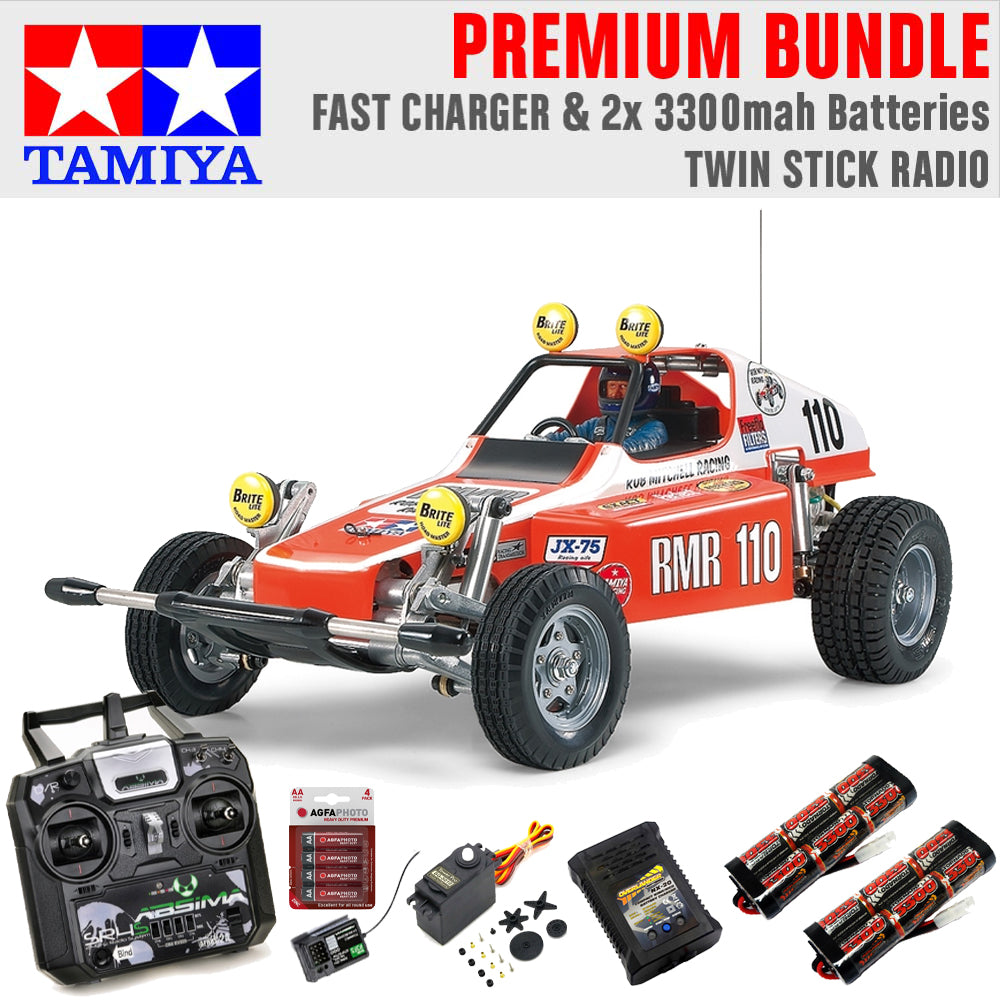 Tamiya RC 58441 Buggy Champ (2009) 1:10 Premium Stick Radio Bundle