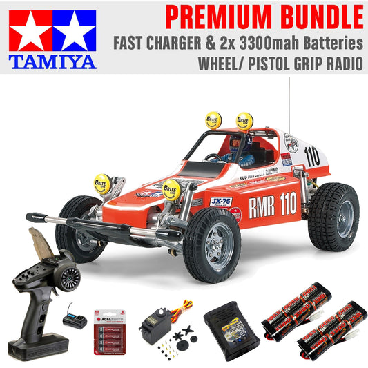 Tamiya RC 58441 Buggy Champ (2009) 1:10 Premium Wheel Radio Bundle