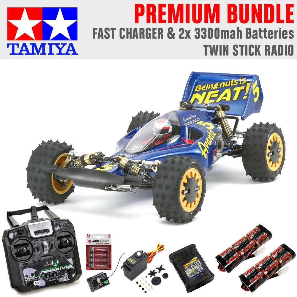 Tamiya RC 58489 Avante (2011) 1:10 Premium Stick Radio Bundle