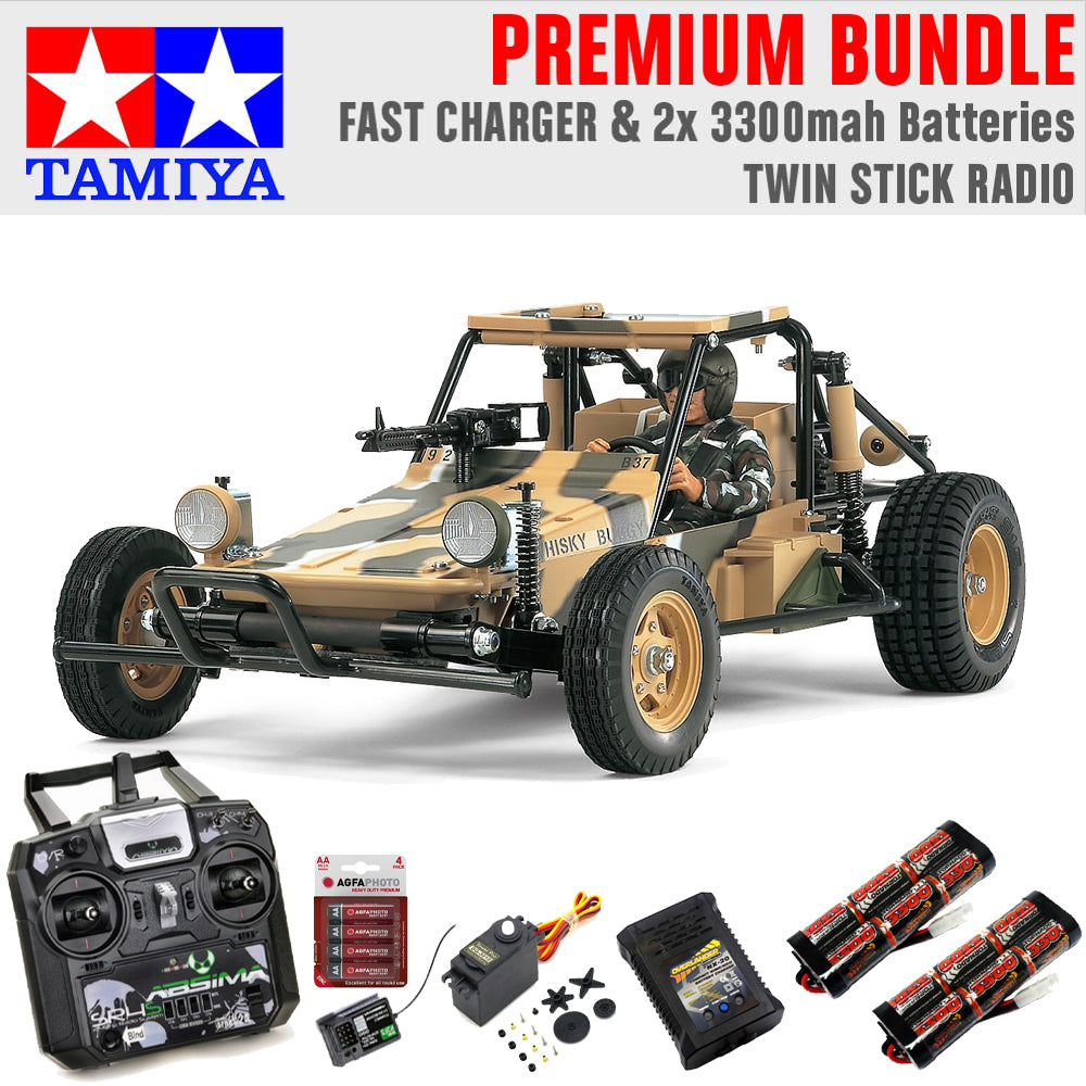 Tamiya RC 58496 Fast Attack Buggy (2011) 1:10 Premium Stick Radio Bundle