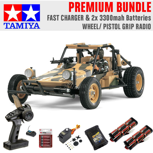 Tamiya RC 58496 Fast Attack Buggy (2011) 1:10 Premium Wheel Radio Bundle