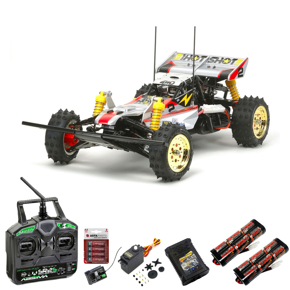 TAMIYA RC 58517 Super Hotshot 2012 1:10 Car Premium Stick Bundle