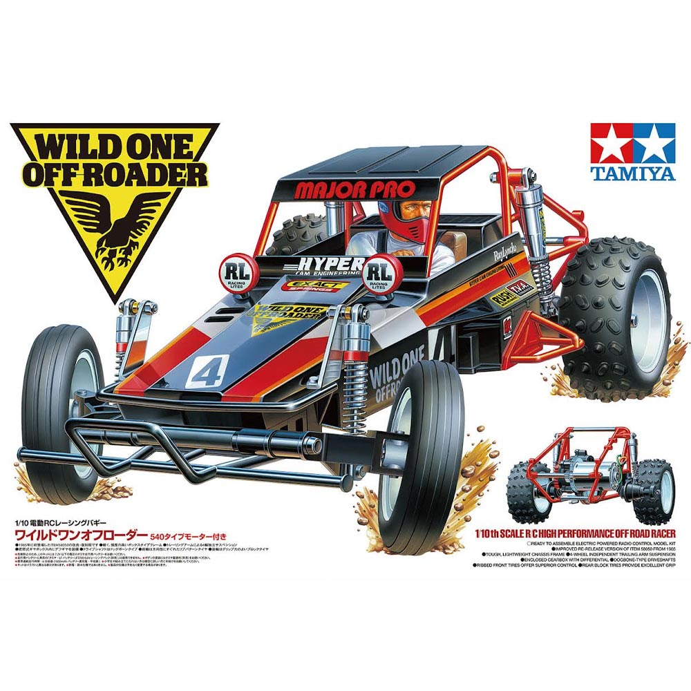 TAMIYA RC 58525 Wild One Off Roader 1:10 Premium Stick Carson RC Car Bundle