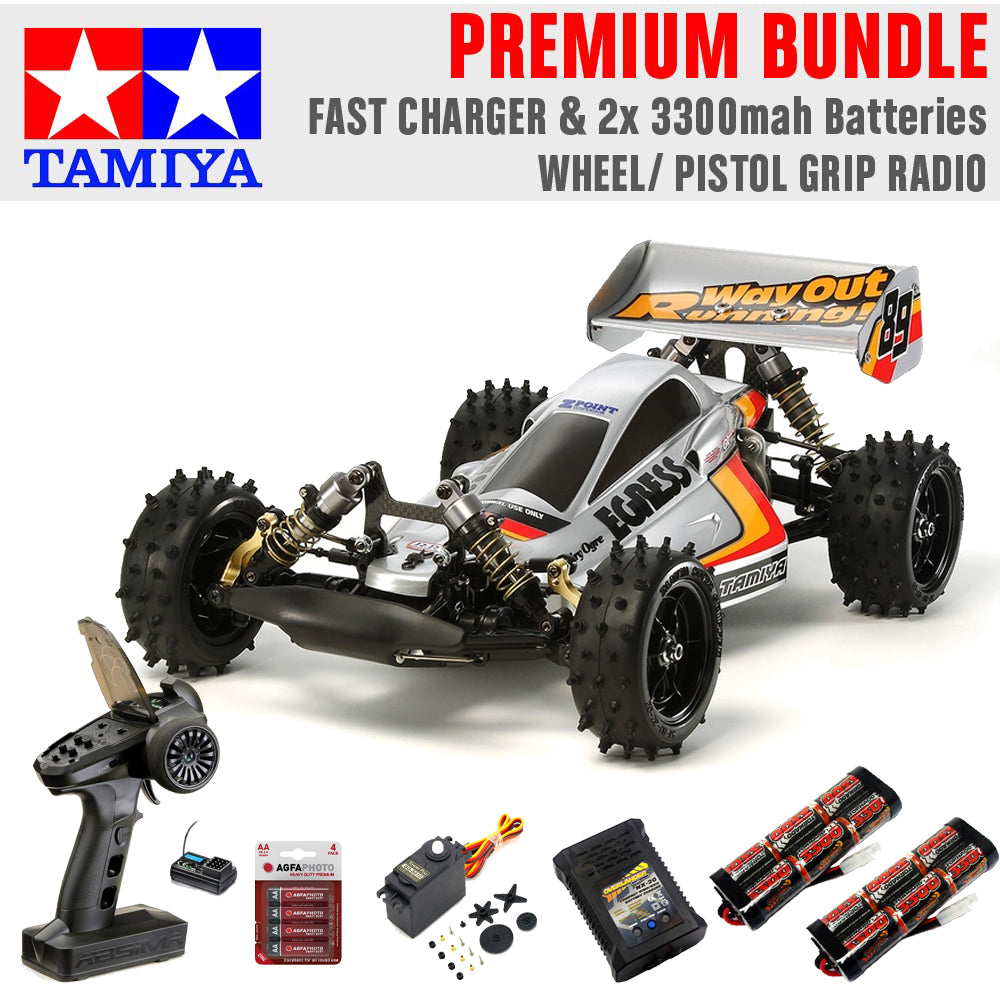 Tamiya RC 58583 Egress Ltd Edition Re-Release 1:10 Premium Wheel Radio Bundle