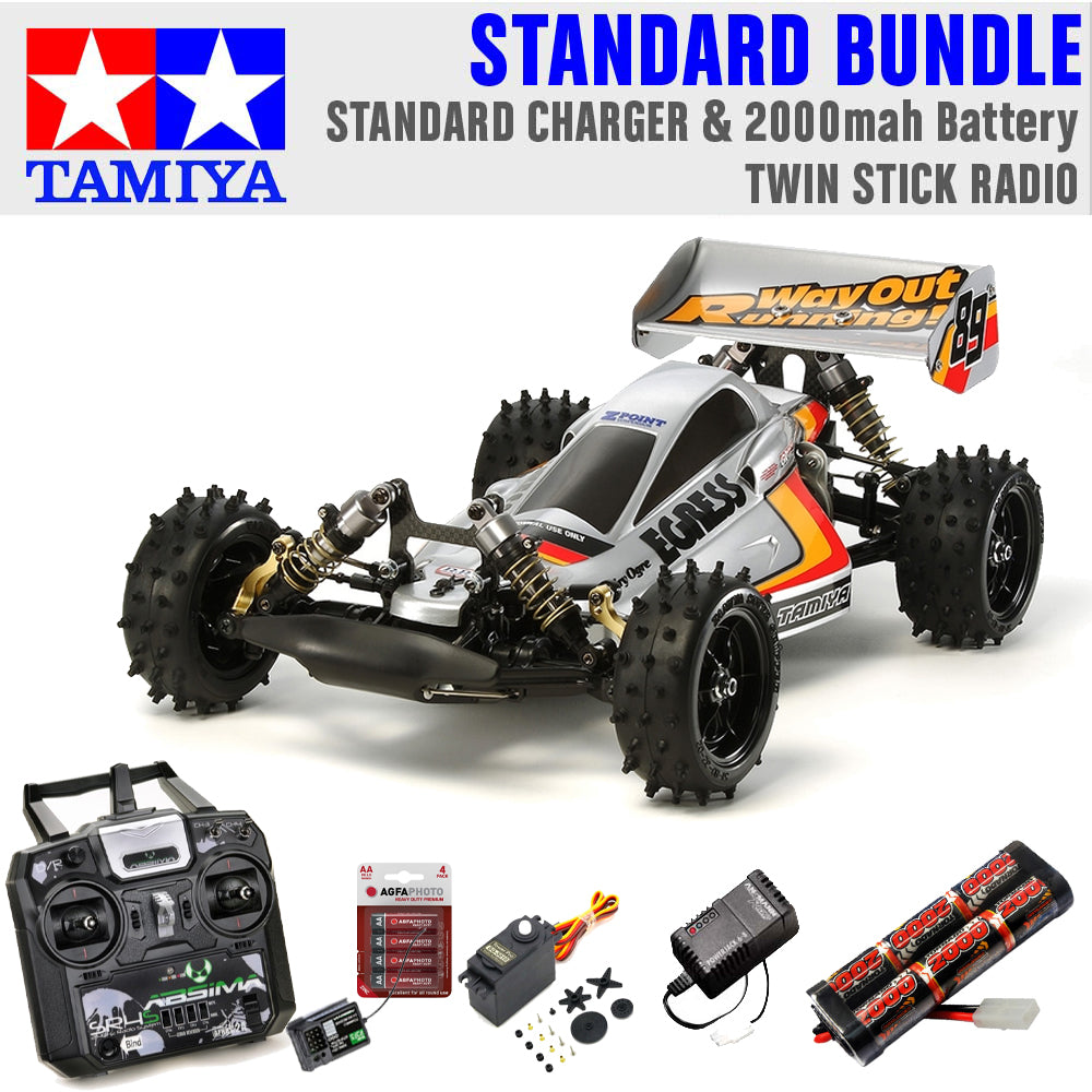 Tamiya RC 58583 Egress Ltd Edition Re-Release 1:10 Standard Stick Radio Bundle
