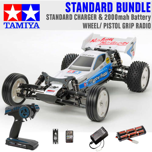 TAMIYA RC 58587 Neo Fighter Buggy DT03 1:10 Standard Wheel Radio Bundle